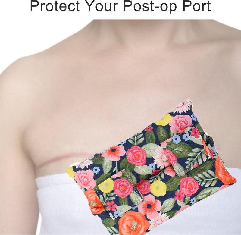 HapiPoppy Port Pillows Chemo Port Pillow for Seatbelt Chest Protector Chemo Patients Pacemaker Heart Surgery Recovery Support Cushion Gifts Women Painting - Image 3